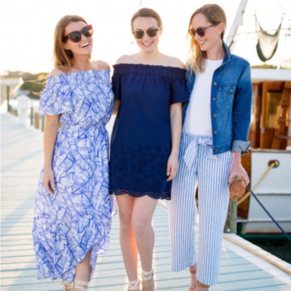 Vineyard Vines Eyelet Off-Shoulder Dress